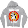 too hip to hop dabbing bunny easter Zipper Hoodie