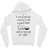 good book and coffee rectangle Zipper Hoodie