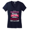 running mommy white Women's V-Neck T-Shirt