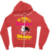 my pitbull is a sweetheart Zipper Hoodie
