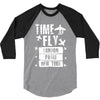TIME TO FLY TO LONDON PARIS NEW YORK 3/4 Sleeve Shirt