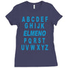 alphabet abc elemno Ladies Fitted T-Shirt