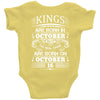 Real Kings Are Born On October 16 Baby Onesie