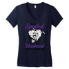 i'm not spoiled my husband just loves me Women's V-Neck T-Shirt
