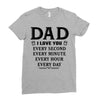 I Love You Dad Ladies Fitted T-Shirt