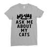 ask me about my cats Ladies Fitted T-Shirt