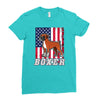 usa boxer flag Ladies Fitted T-Shirt