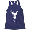 knights who say ni Racerback Tank
