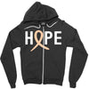 Hope Uterine Cancer Awareness Zipper Hoodie