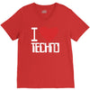 i love techno V-Neck Tee