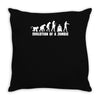 evolution of a zombie Throw Pillow