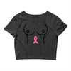 breast with pink ribbon Crop Top