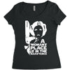 a woman's place is in the resistance Women's Triblend Scoop T-shirt