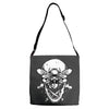 butter skull black Adjustable Strap Totes