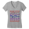 my mom is in heaven forever Women's V-Neck T-Shirt