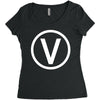 vegan symbol Women's Triblend Scoop T-shirt