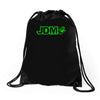 black funny glow in dark glowing Drawstring Bags
