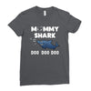 Mommy Shark Doo Ladies Fitted T-Shirt