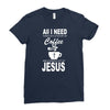 coffee and jesus Ladies Fitted T-Shirt