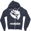 power to the people fist revolution Zipper Hoodie