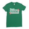 blessed grandma with flower white color Ladies Fitted T-Shirt