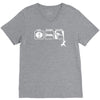 eat sleep climb   2 climbers distressed V-Neck Tee