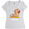 yoga pug exhale Women's Triblend Scoop T-shirt