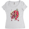 krampus (blood red) Women's Triblend Scoop T-shirt