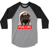 pug life 3/4 Sleeve Shirt