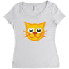 cat yellow Women's Triblend Scoop T-shirt