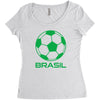 brasil sport soccer ball fun Women's Triblend Scoop T-shirt