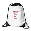 i finally fixed the sink Drawstring Bags