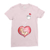 Mom and Baby are Connected to the Heart Ladies Fitted T-Shirt