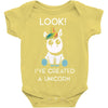 look i've created a unicorn Baby Onesie