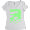 never forget Women's Triblend Scoop T-shirt