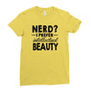 nerd.. Ladies Fitted T-Shirt