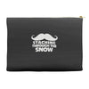 mustaching through snow Accessory Pouches