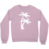 palm tree sticker vinyl decal tropical island beach ocean wall car win Crewneck Sweatshirt