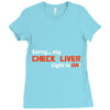 check liver light is on Ladies Fitted T-Shirt