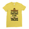 i love you and tacos. Ladies Fitted T-Shirt
