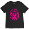 end breast cancer   39 warriors V-Neck Tee