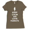 keep calm and love parrots Ladies Fitted T-Shirt