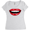 lips red Women's Triblend Scoop T-shirt
