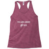 Thinking Too Much (f98) Racerback Tank