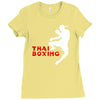 thai box boxe thailandese combattimento sport Ladies Fitted T-Shirt