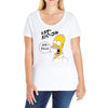 Homer Simpson Ladies Curvy T-Shirt