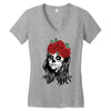 Skull Girl Women's V-Neck T-Shirt