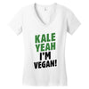 Kale Yeah I'm Vegan! Women's V-Neck T-Shirt