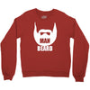 man beard funny mens Crewneck Sweatshirt