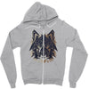 polygon wolf Zipper Hoodie